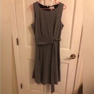 Elle Dress Sleeveless Belted Black and White Sheath Dress